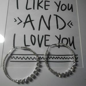 Rhinestone Hoop earrings